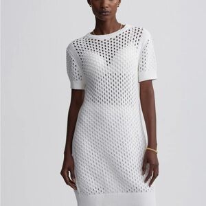 Elegant White Knit Dress